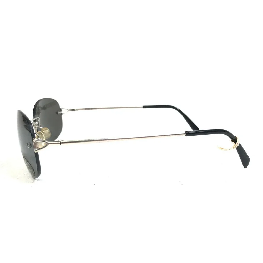 Proksch's Sunglasses M 44 8 Gray Round Cat Eye Wrap Wire Frames w Black Lenses